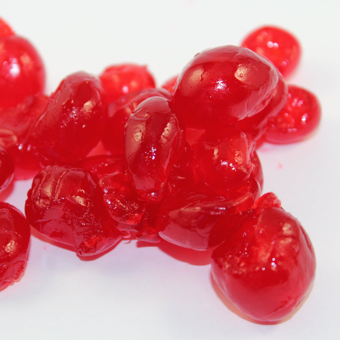 Cherries red broken glace fruit